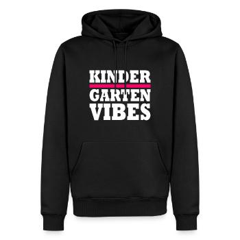 kindergarten vibes - Männer Premium Bio Hoodie - Schwarz - Vorne - Nico (187cm)