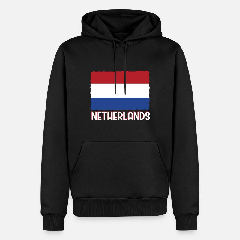 Pays-Bas Flag Hollande - Sweat à capuche Premium bio Homme - noir