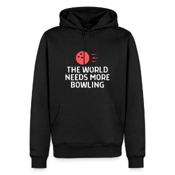 Bowling Dictons Bowling Bowler Skittles Cadeau - Sweat à capuche Premium bio Homme - noir - Devant - Nico (187cm)