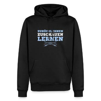 Zurücklehnen Zuschauen Lernen Bogenschießen - Männer Premium Bio Hoodie - Schwarz - Vorne - Nico (187cm)