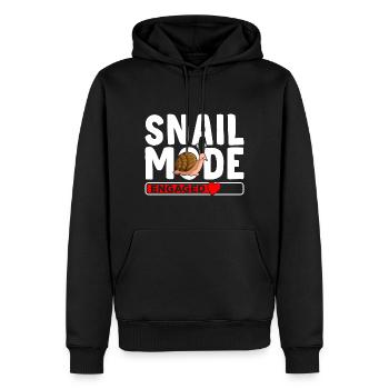 Amateur d’escargots Mode escargot - Sweat à capuche Premium bio Homme - noir - Devant - Nico (187cm)