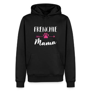 Frenchie Mama Französische Bulldogge Liebhaber Besitzer Geschenk Hund - Männer Premium Bio Hoodie - Schwarz - Vorne - Nico (187cm)