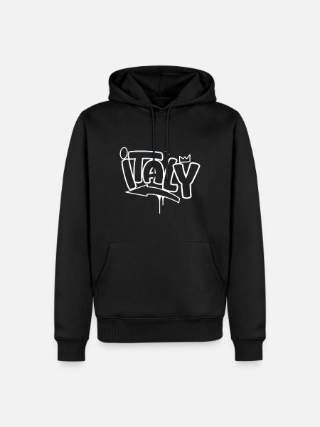 Italy Graffiti - Männer Premium Bio Hoodie - Schwarz