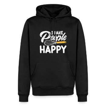 Boulangerie Boulangerie Boulangerie - Sweat à capuche Premium bio Homme - noir - Devant - Nico (187cm)