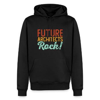 Architect - Men’s Premium Organic Hoodie - black - Front - Nico (187cm)