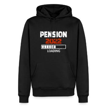 Pension 2022 Loading - Männer Premium Bio Hoodie - Schwarz - Vorne - Nico (187cm)
