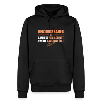 Heizungsbau Humor Installateur Heizungsbauer - Männer Premium Bio Hoodie - Schwarz - Vorne - Nico (187cm)