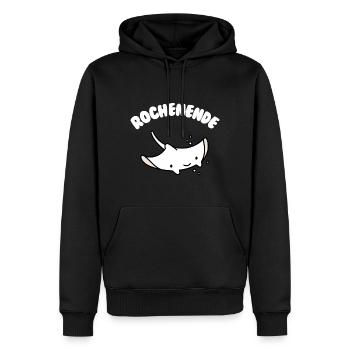 Funny Ray End Gift for Manta Ray Fans - Men’s Premium Organic Hoodie - black - Front - Nico (187cm)
