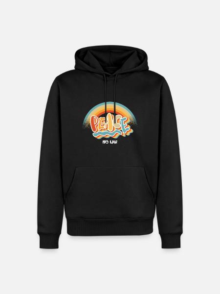 Peace - Men’s Premium Organic Hoodie - black