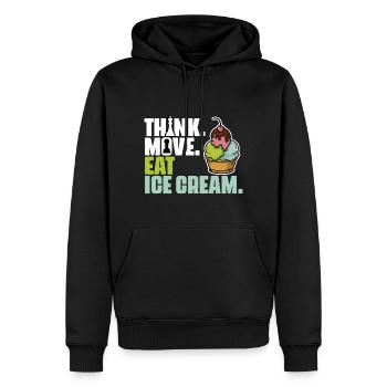 Passionné de jeux de société amusant pour - Sweat à capuche Premium bio Homme - noir - Devant - Nico (187cm)