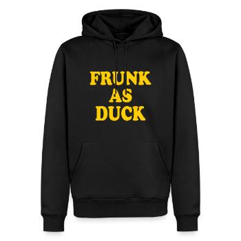 Frunk as duck - Männer Premium Bio Hoodie - Schwarz - Vorne - Nico (187cm)