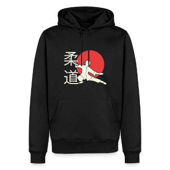 Judo. Judo-Geschenkidee. Kampfsport-Geschenk. - Männer Premium Bio Hoodie - Schwarz - Vorne - Nico (187cm)