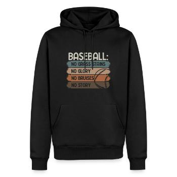 Baseball - Männer Premium Bio Hoodie - Schwarz - Vorne - Nico (187cm)
