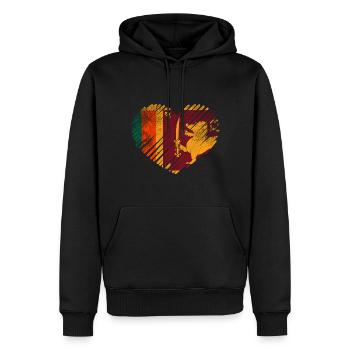 Drapeau du Sri Lanka - Sweat à capuche Premium bio Homme - noir - Devant - Nico (187cm)