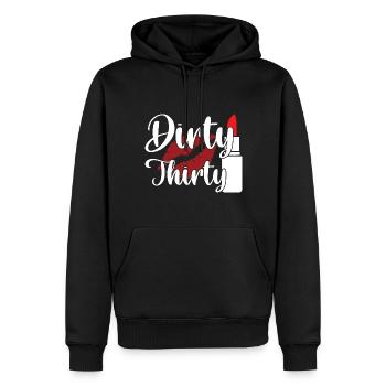 Finally 30 Birthday Dirty Thirty Hot - Men’s Premium Organic Hoodie - black - Front - Nico (187cm)