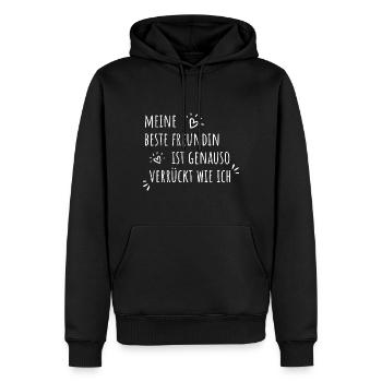 Beste Freundin Geschenke Mädchen Zwillinge BFF - Männer Premium Bio Hoodie - Schwarz - Vorne - Nico (187cm)