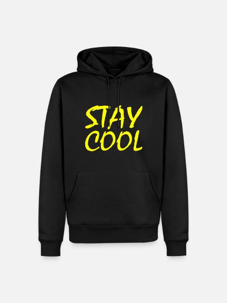 Stay cool - Men’s Premium Organic Hoodie - black