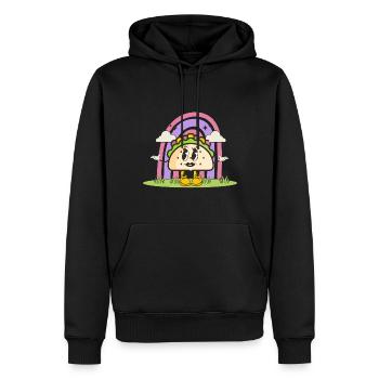 Taco - Männer Premium Bio Hoodie - Schwarz - Vorne - Nico (187cm)