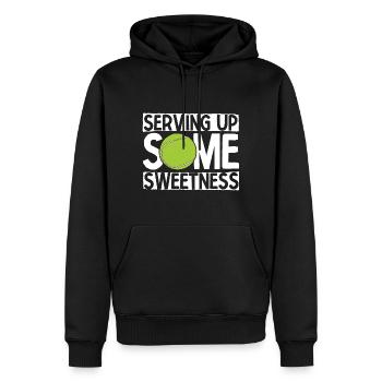 Tennisplatz Spruch Für Tennis - Männer Premium Bio Hoodie - Schwarz - Vorne - Nico (187cm)