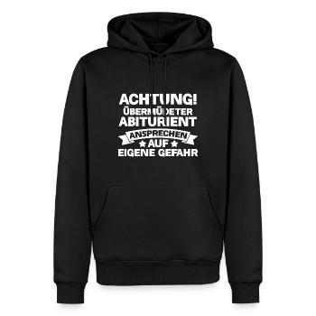 Abiturient Abifeier Abi Abitur - Männer Premium Bio Hoodie - Schwarz - Vorne - Nico (187cm)