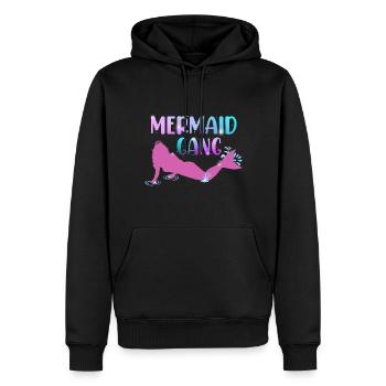 Mermaid Gang - Männer Premium Bio Hoodie - Schwarz - Vorne - Nico (187cm)