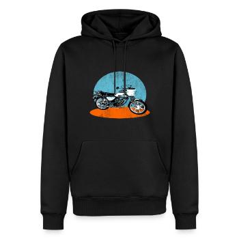 KS 50 Zündapp Krad refroidi à l’eau - Sweat à capuche Premium bio Homme - noir - Devant - Nico (187cm)