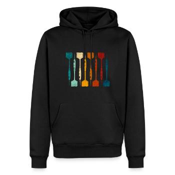 Dart Retro Darts Player - Men’s Premium Organic Hoodie - black - Front - Nico (187cm)