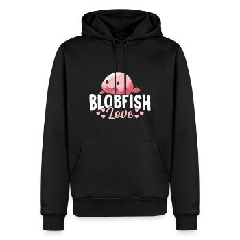 Blobfish Love Blobfishes Propriétaire Lover Fish - Sweat à capuche Premium bio Homme - noir - Devant - Nico (187cm)