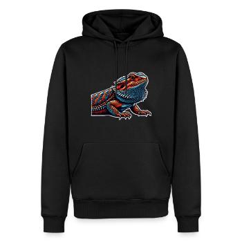 Bartagame Bartagamen Bearded Dragon - Männer Premium Bio Hoodie - Schwarz - Vorne - Nico (187cm)