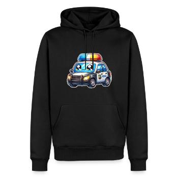 Police - Sweat à capuche Premium bio Homme - noir - Devant - Nico (187cm)