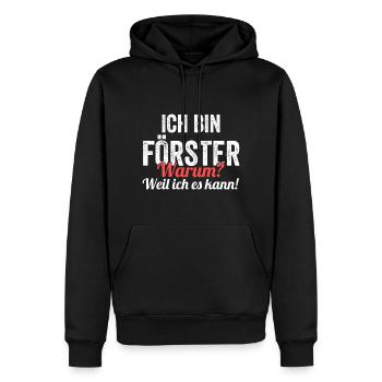 Waldarbeiter Holzfäller Waldarbeit Förster - Männer Premium Bio Hoodie - Schwarz - Vorne - Nico (187cm)