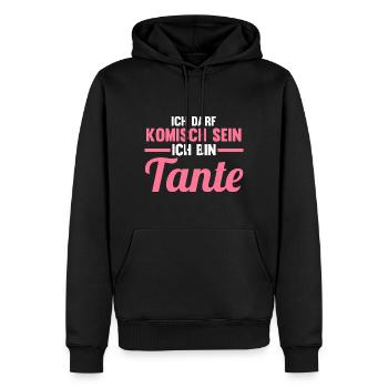 Patinntante Patin Tante - Männer Premium Bio Hoodie - Schwarz - Vorne - Nico (187cm)