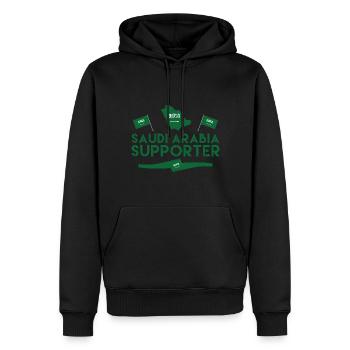 Unterstützer von Saudi-Arabien, Saudi-Arabien-Fan. - Männer Premium Bio Hoodie - Schwarz - Vorne - Nico (187cm)