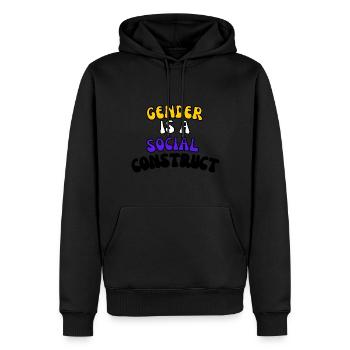 Geschlecht ist ein soziales Konstrukt - Männer Premium Bio Hoodie - Schwarz - Vorne - Nico (187cm)