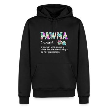 Pawma Substantiv Definition Mama Oma Hundeliebhaber - Männer Premium Bio Hoodie - Schwarz - Vorne - Nico (187cm)