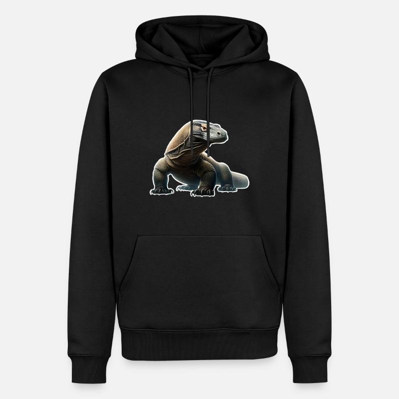Komodo Dragon - Männer Premium Bio Hoodie - Schwarz