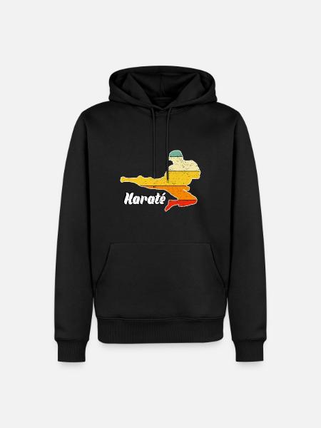 Karaté - Sweat à capuche Premium bio Homme - noir