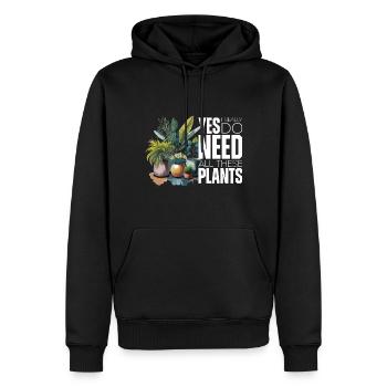 Yes i really do need all these plants - Männer Premium Bio Hoodie - Schwarz - Vorne - Nico (187cm)