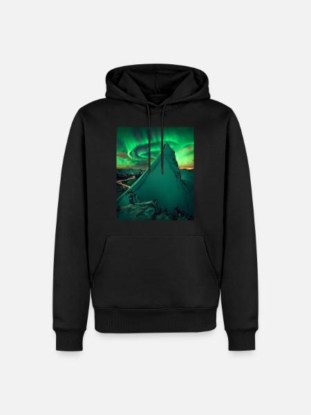 aurora - Men’s Premium Organic Hoodie - black