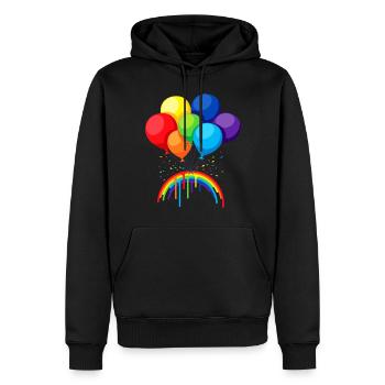 Fierté de ballon - Sweat à capuche Premium bio Homme - noir - Devant - Nico (187cm)
