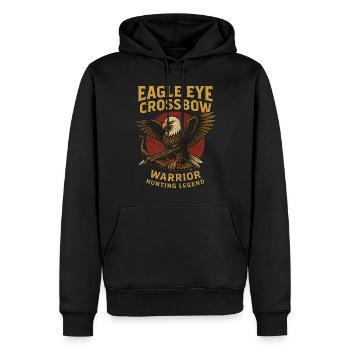 Arbalète Shooter Eagle - Sweat à capuche Premium bio Homme - noir - Devant - Nico (187cm)