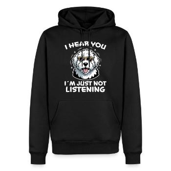 Old English Sheepdog Spruch Witz Sheepdog Geschenk - Männer Premium Bio Hoodie - Schwarz - Vorne - Nico (187cm)