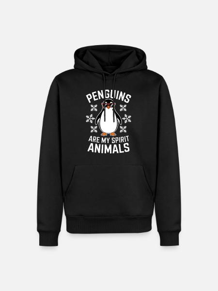 Penguin Saying Funny Penguins Gift - Men’s Premium Organic Hoodie - black