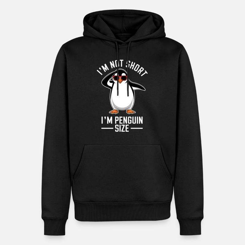 Pingouin disant drôle Pingouins Cadeau - Sweat à capuche Premium bio Homme - noir