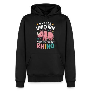 Nashorn Spruch Nashörner Lustiges Nashorn Geschenk - Männer Premium Bio Hoodie - Schwarz - Vorne - Nico (187cm)