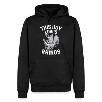 Nashorn Spruch Nashörner Lustiges Nashorn Geschenk - Männer Premium Bio Hoodie - Schwarz - Vorne - Nico (187cm)