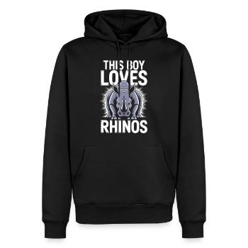 Nashorn Spruch Nashörner Lustiges Nashorn Geschenk - Männer Premium Bio Hoodie - Schwarz - Vorne - Nico (187cm)