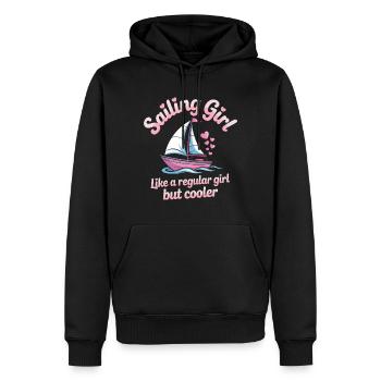 Voile Dire Fille Marin Voile Cadeau - Sweat à capuche Premium bio Homme - noir - Devant - Nico (187cm)