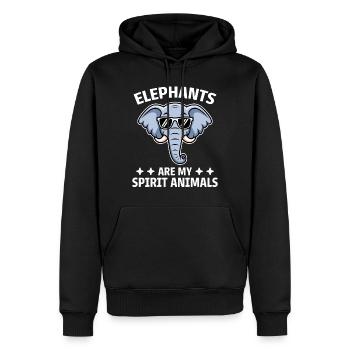Elefanten Spruch Afrika Lustige Elefanten Geschenk - Männer Premium Bio Hoodie - Schwarz - Vorne - Nico (187cm)
