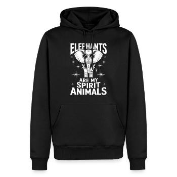 Elefanten Spruch Afrika Lustige Elefanten Geschenk - Männer Premium Bio Hoodie - Schwarz - Vorne - Nico (187cm)